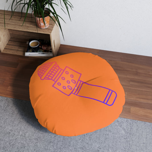 Tufted Floor Pillow, Round: Music Crusta