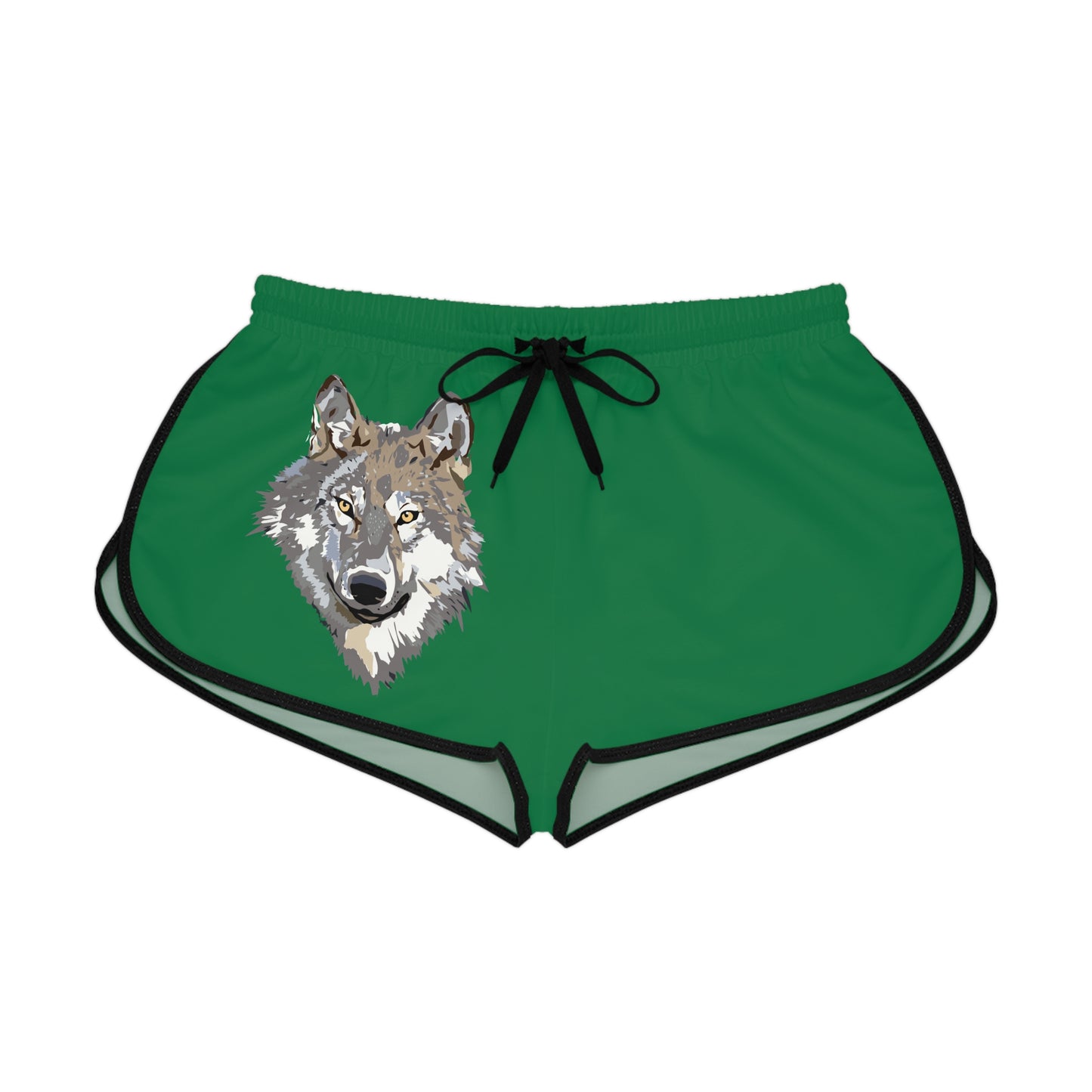 Women's Relaxed Shorts: Wolves Dark Green