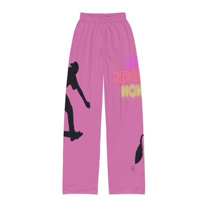 Kids Pajama Pants: Skateboarding Lite Pink