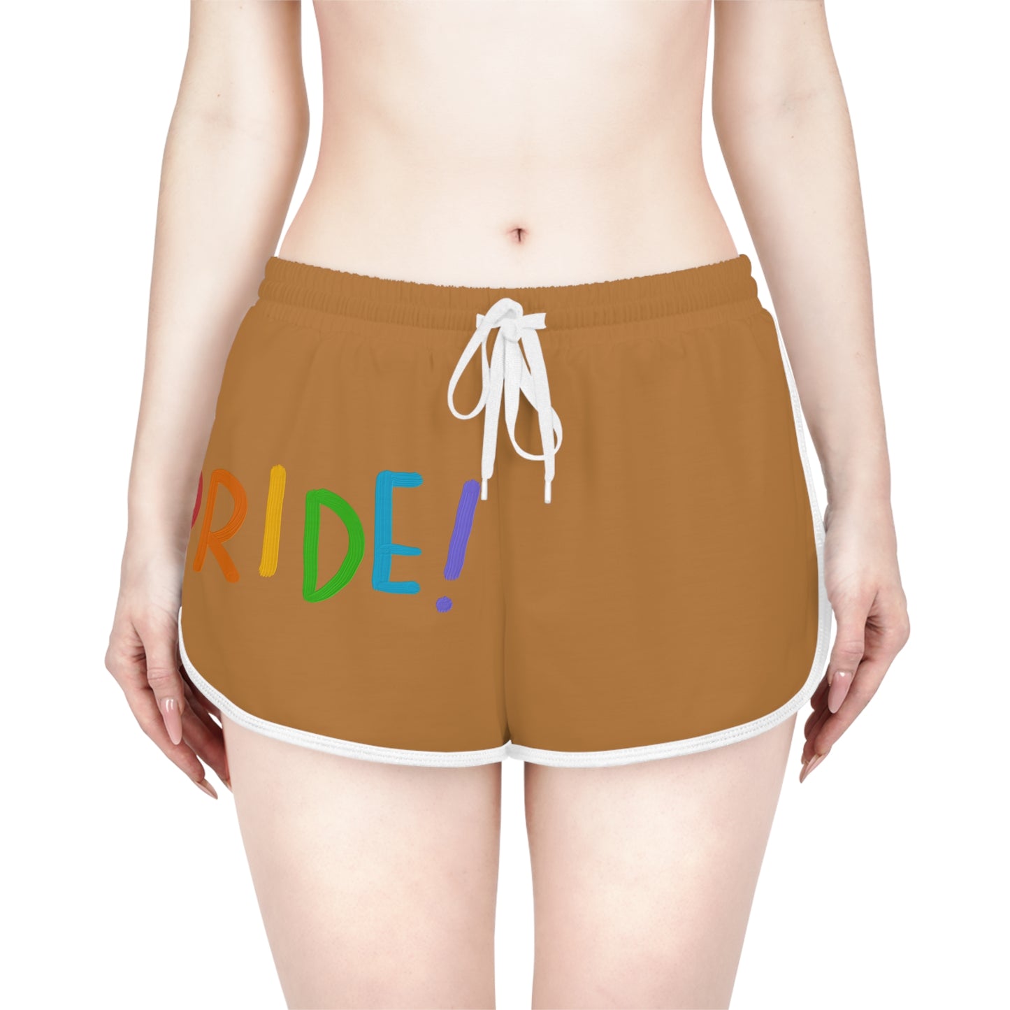 Women's Relaxed Shorts: LGBTQ Pride Lite Brown