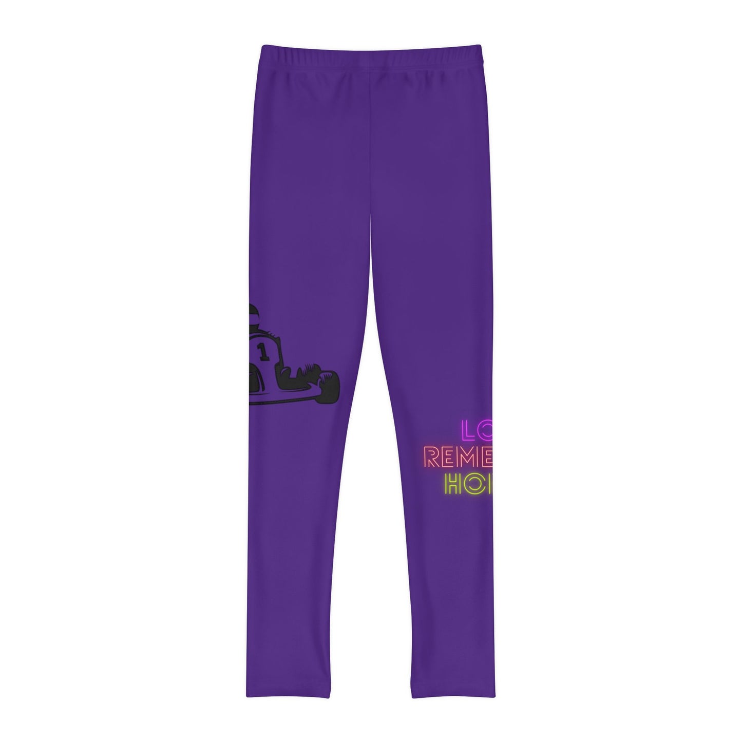 Youth Full-Length Leggings: Racing Purple