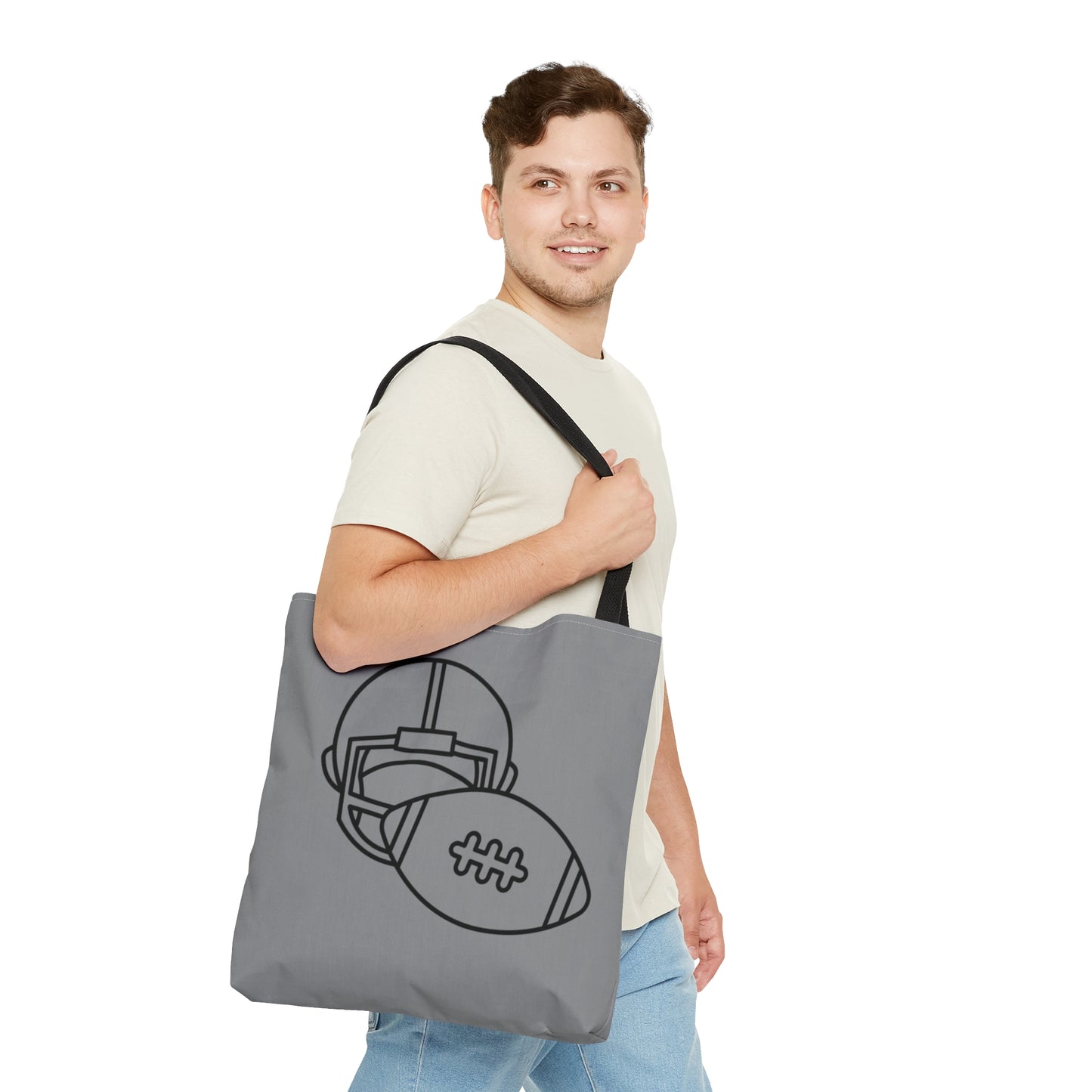 Tote Bag: Football Grey