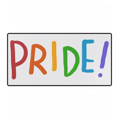 Desk Mats: LGBTQ Pride White