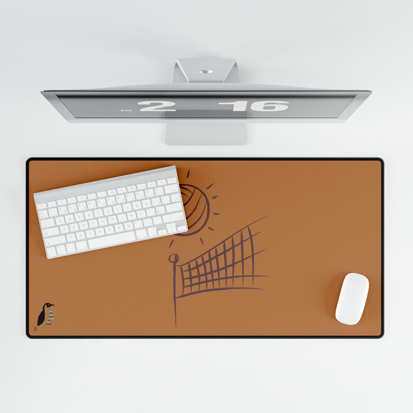 Desk Mats: Volleyball Lite Brown