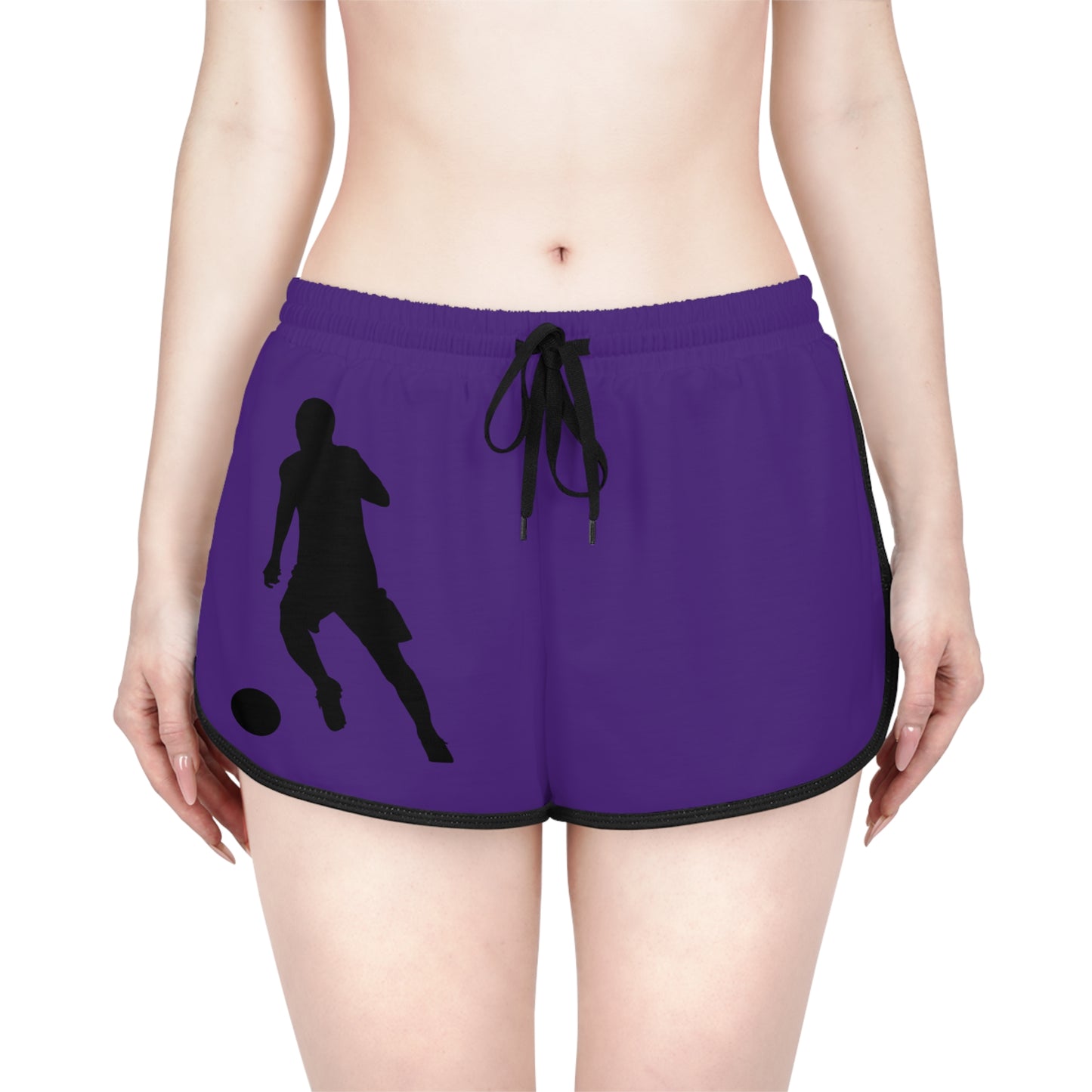 Women's Relaxed Shorts: Soccer Purple