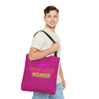 Tote Bag: Lost Remember Honor Pink