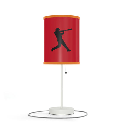 Lamp on a Stand, US|CA plug: Baseball Dark Red