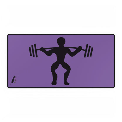 Desk Mats: Weightlifting Lite Purple