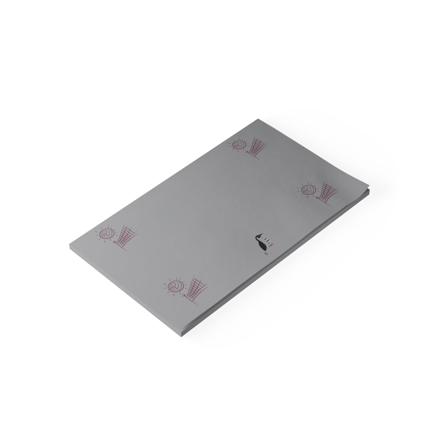 Post-it® Note Pads: Volleyball Grey