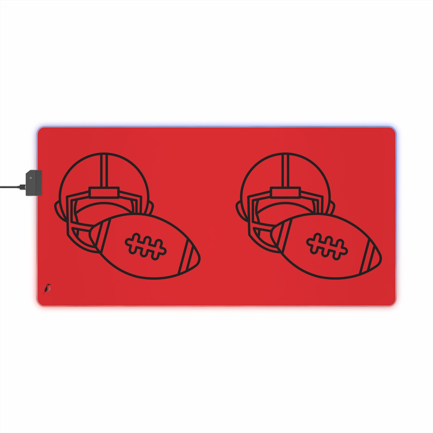 LED Gaming Mouse Pad: Football Red