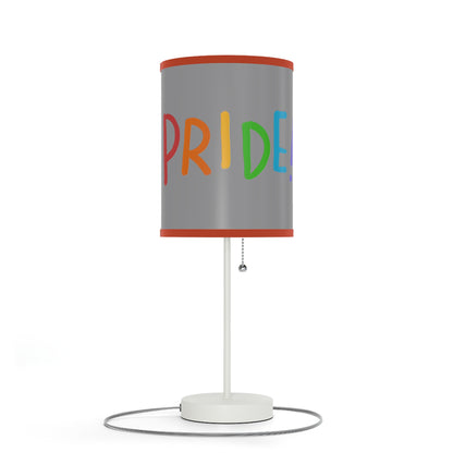 Lamp on a Stand, US|CA plug: LGBTQ Pride Grey 