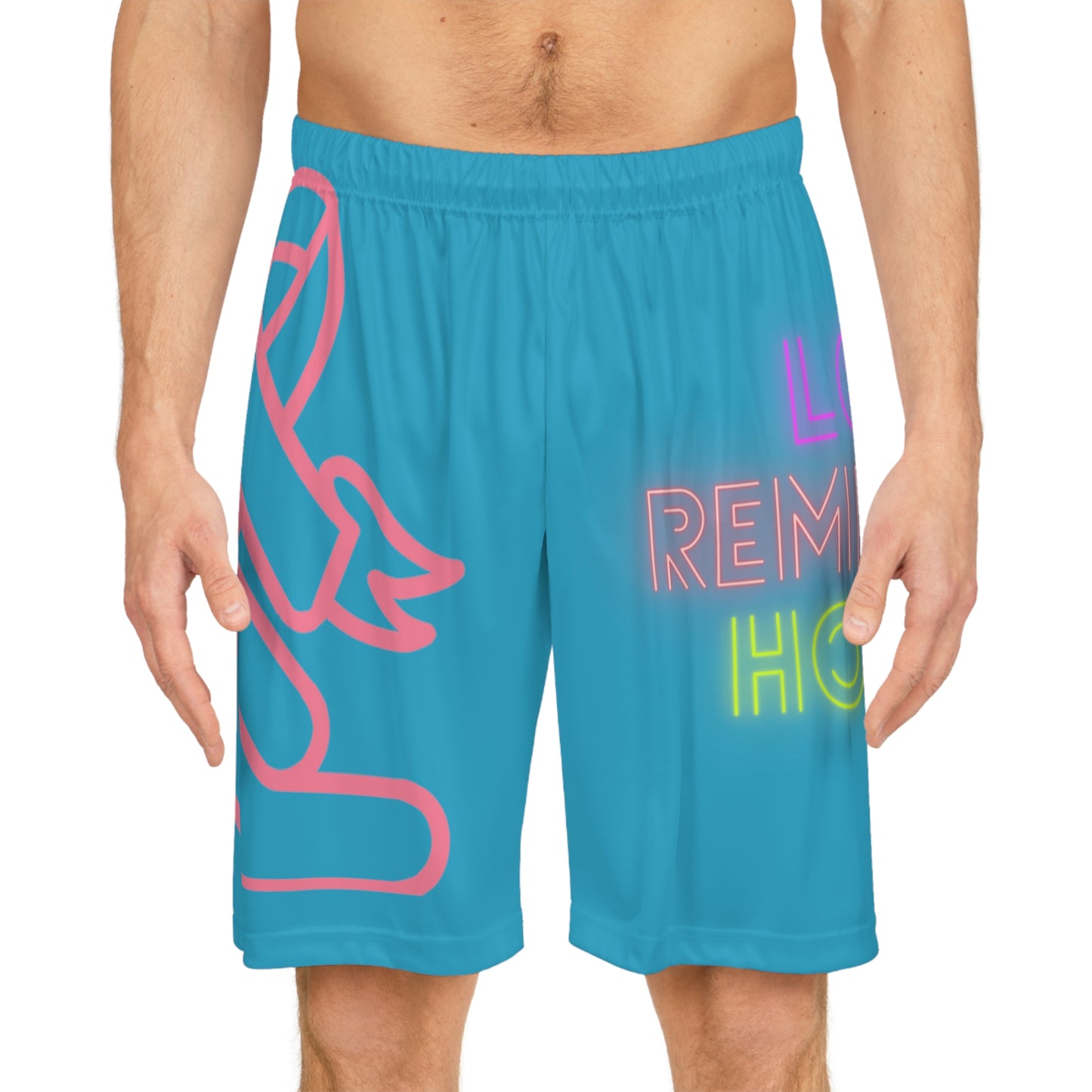 Basketball Shorts: Fight Cancer Turquoise