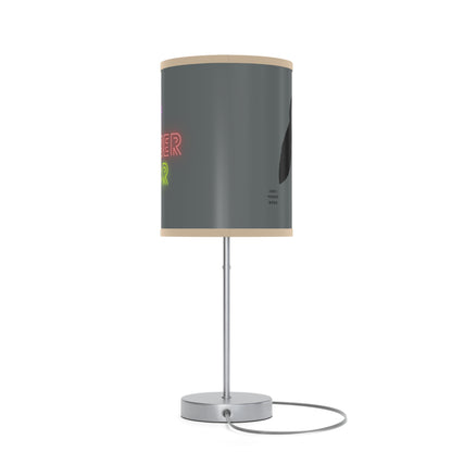 Lamp on a Stand, US|CA plug: Crazy Penguin World Logo Dark Grey