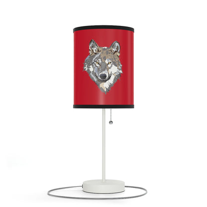 Lamp on a Stand, US|CA plug: Wolves Dark Red