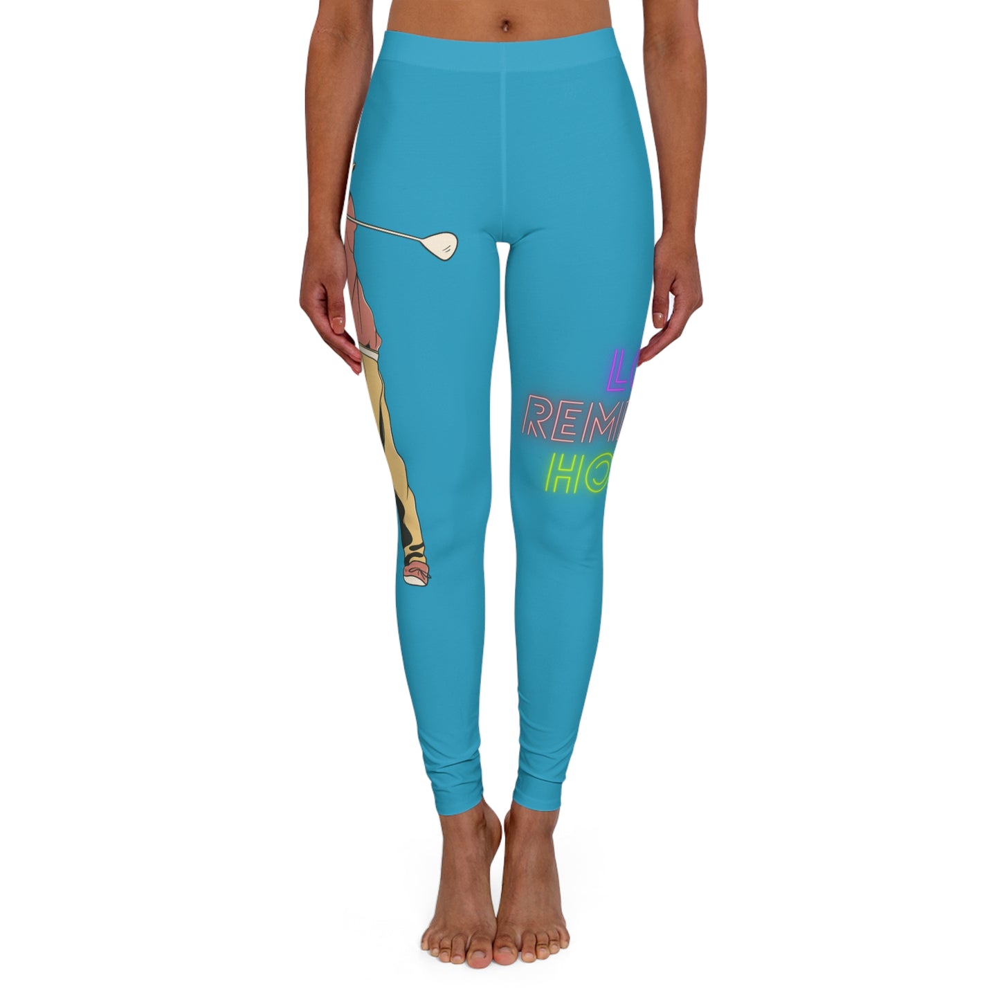 Women's Spandex Leggings: Golf Turquoise