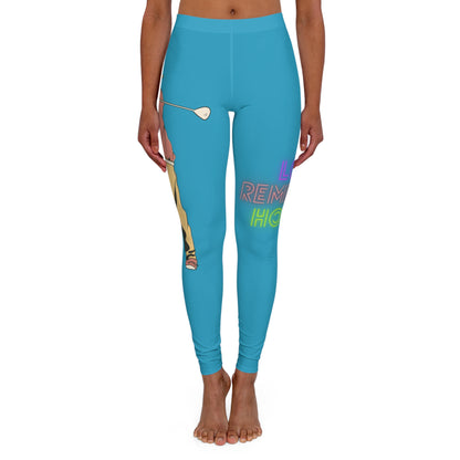 Women's Spandex Leggings: Golf Turquoise