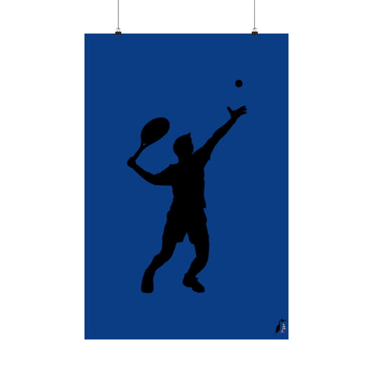 Premium Matte Vertical Posters: Tennis Dark Blue