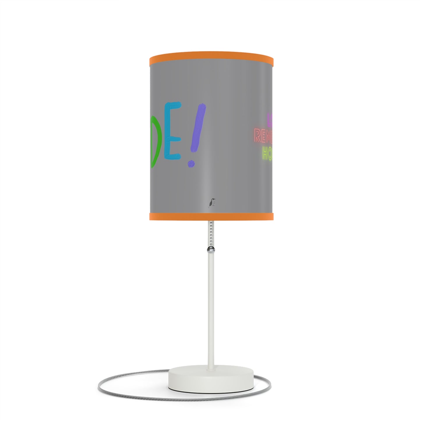 Lamp on a Stand, US|CA plug: LGBTQ Pride Grey 