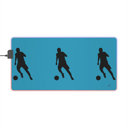 LED Gaming Mouse Pad: Soccer Turquoise