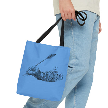 Tote Bag: Writing Lite Blue