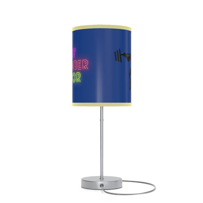 Lamp on a Stand, US|CA plug: Weightlifting Dark Blue 