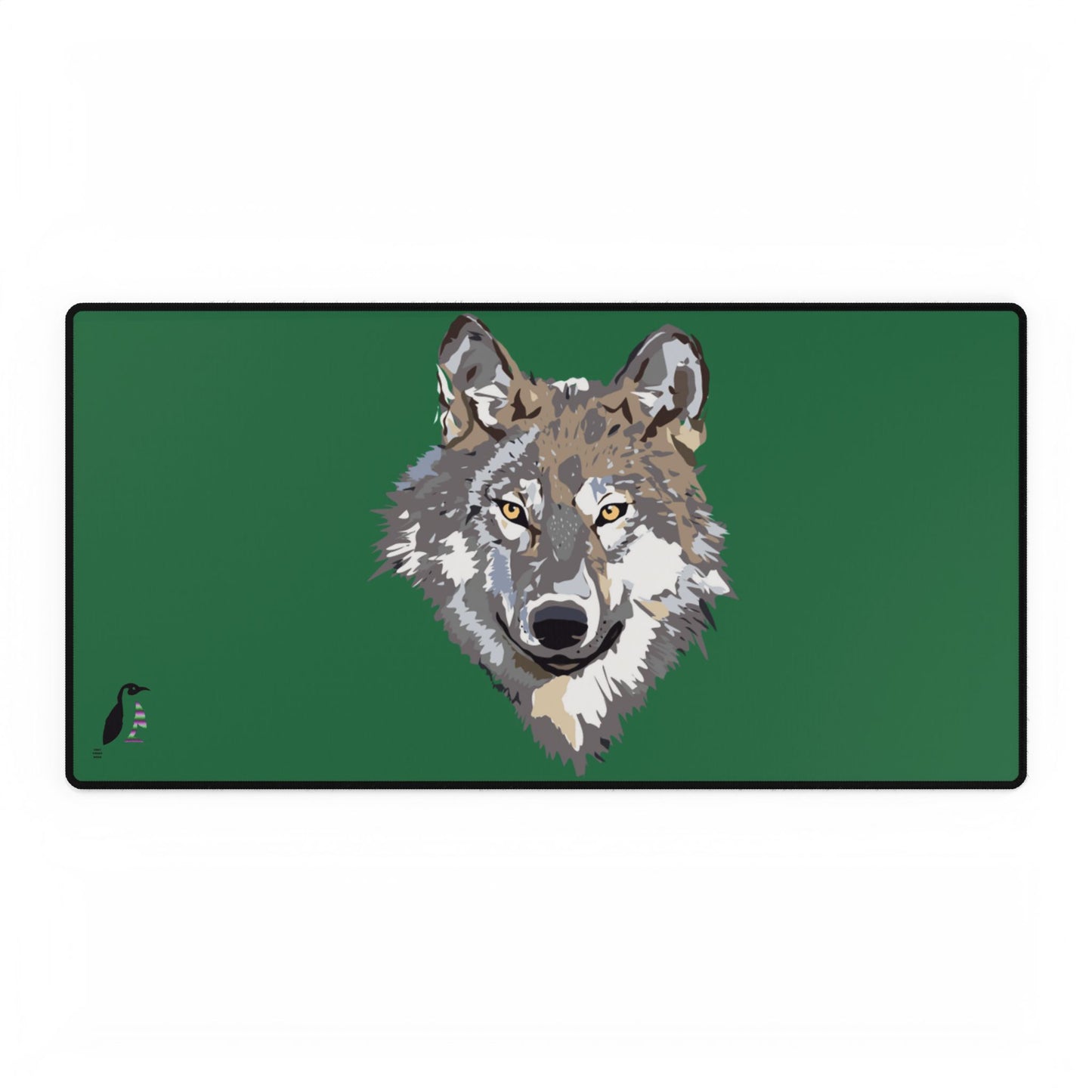 Desk Mats: Wolves Dark Green