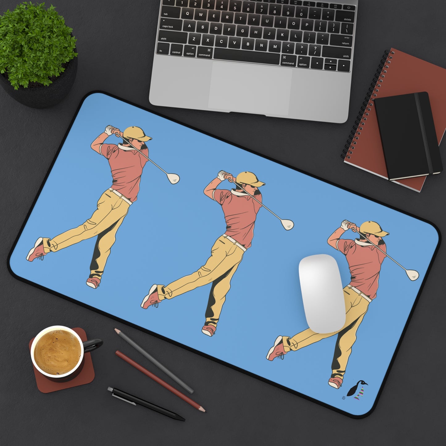 Desk Mat: Golf Lite Blue