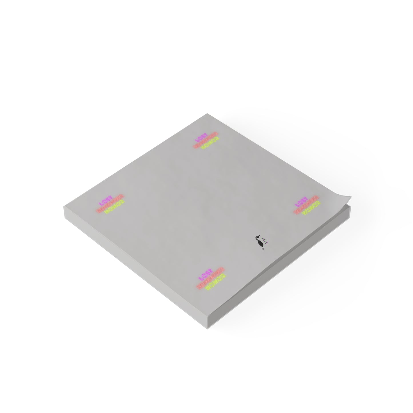 Post-it® Note Pads: Lost Remember Honor Lite Grey