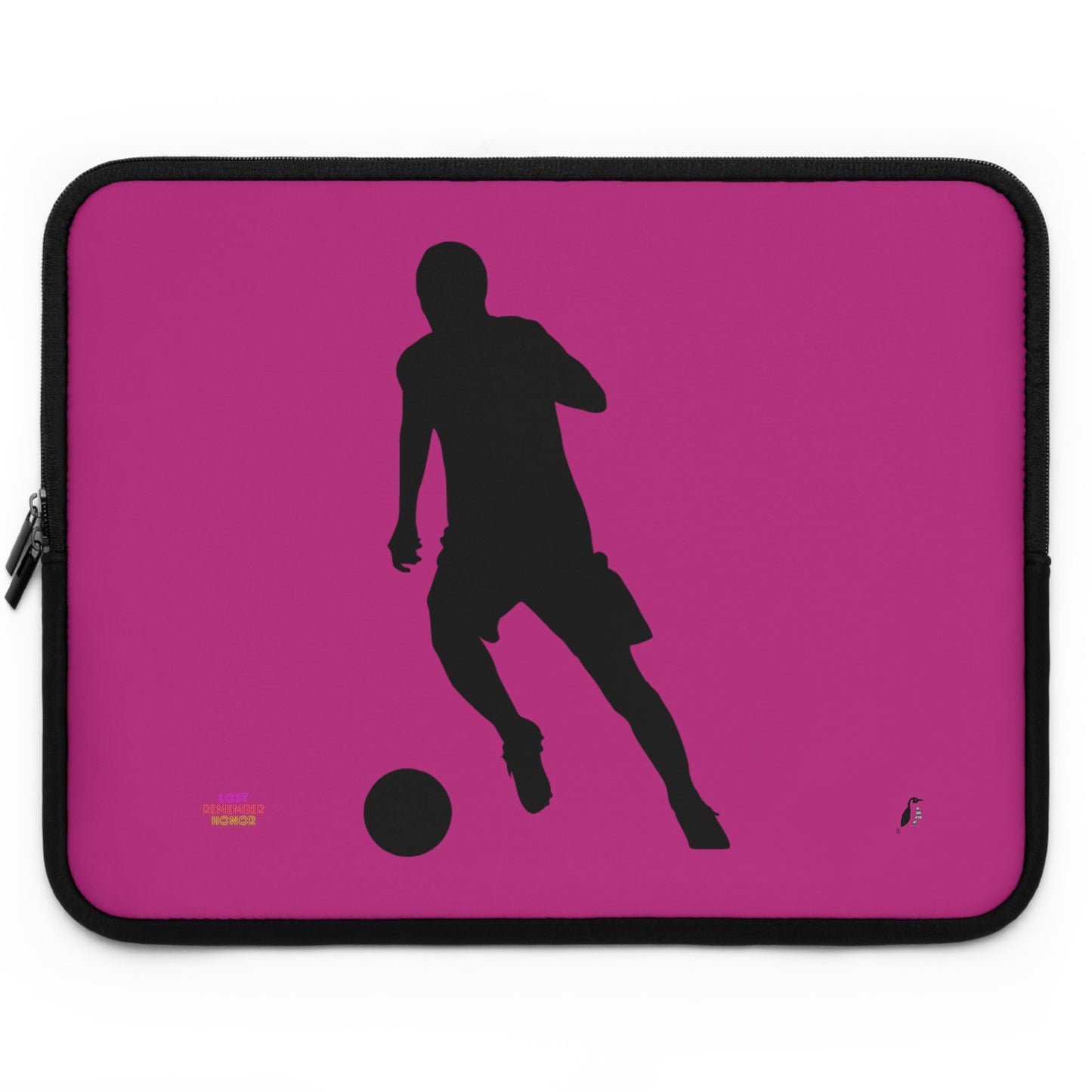 Laptop Sleeve: Soccer Pink