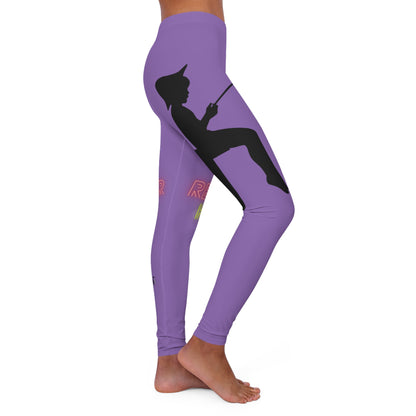 Women's Spandex Leggings: Fishing Lite Purple