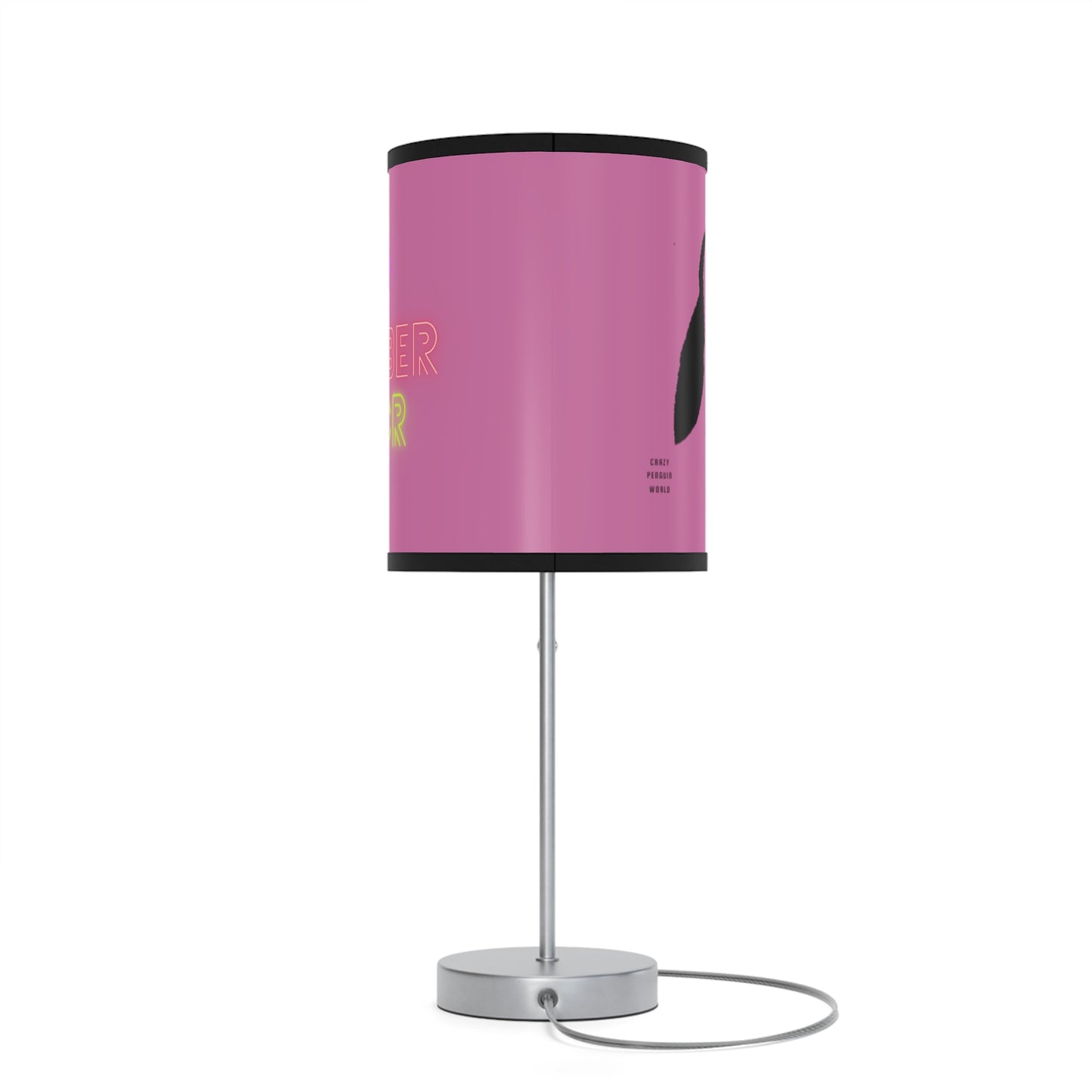 Lamp on a Stand, US|CA plug: Crazy Penguin World Logo Lite Pink