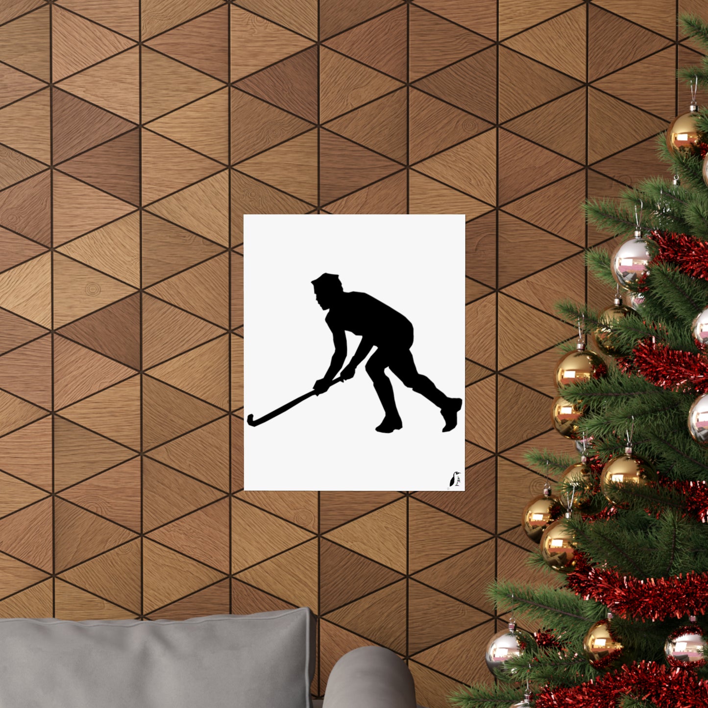 Premium Matte Vertical Posters: Hockey White