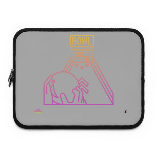 Laptop Sleeve: Bowling Lite Grey