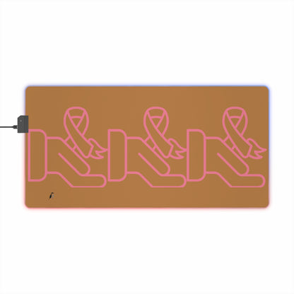 LED Gaming Mouse Pad: Fight Cancer Lite Brown