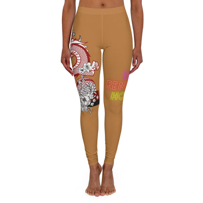 Women's Spandex Leggings: Dragons Lite Brown