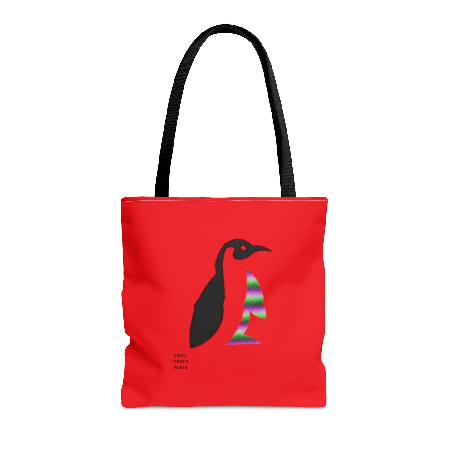 Tote Bag: Crazy Penguin World Logo Red