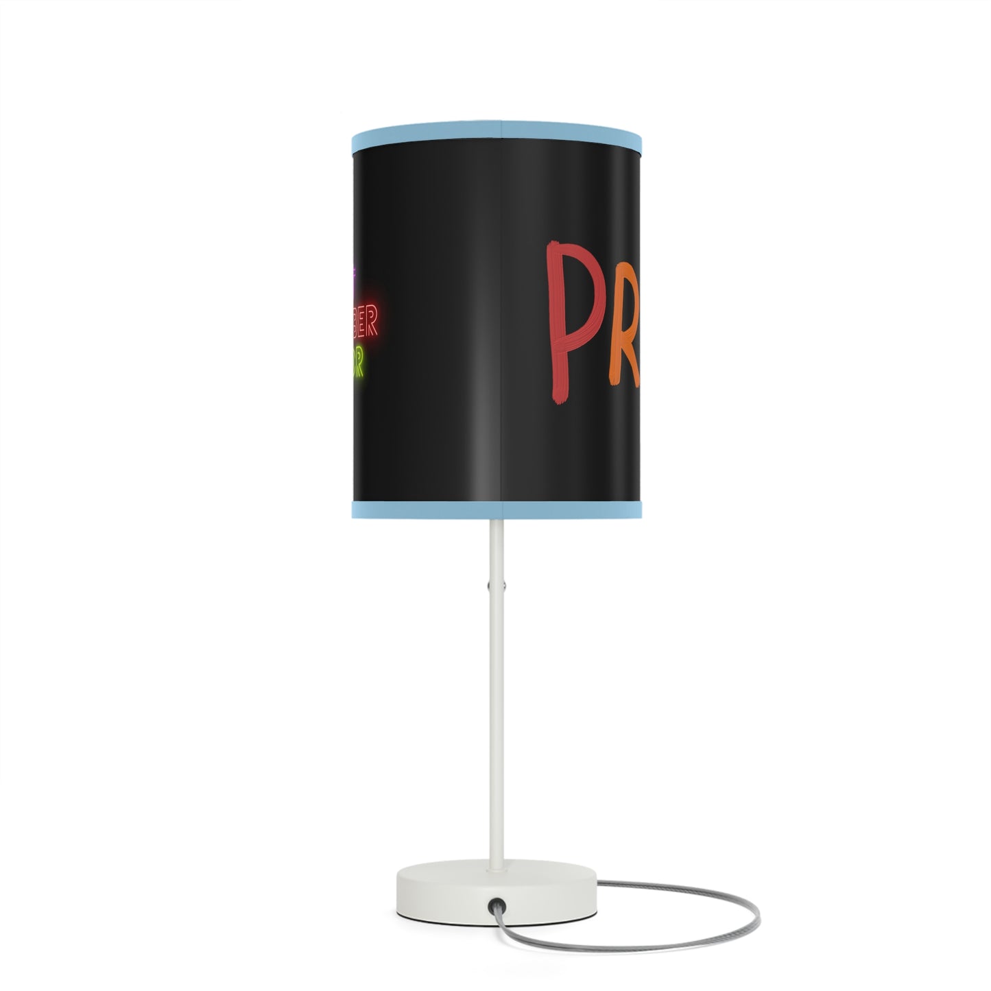 Lamp on a Stand, US|CA plug: LGBTQ Pride Black