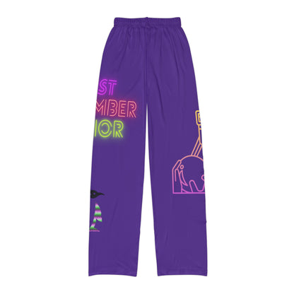 Kids Pajama Pants: Bowling Purple