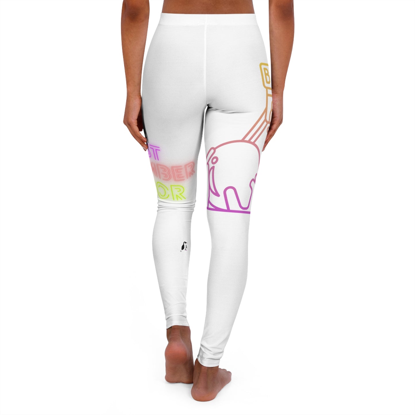 Women's Spandex Leggings: Bowling White