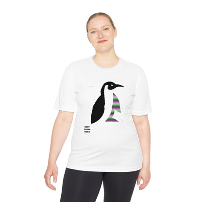 Moisture Wicking Tee: Crazy Penguin World Logo #1