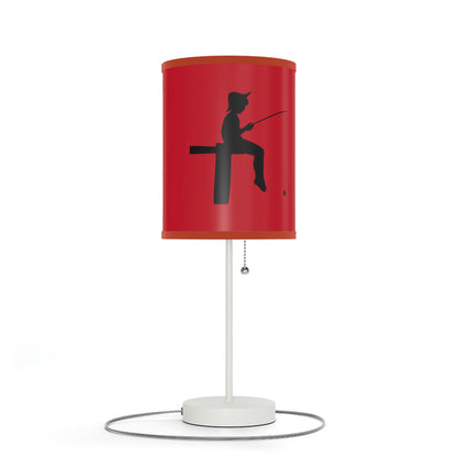 Lamp on a Stand, US|CA plug: Fishing Dark Red