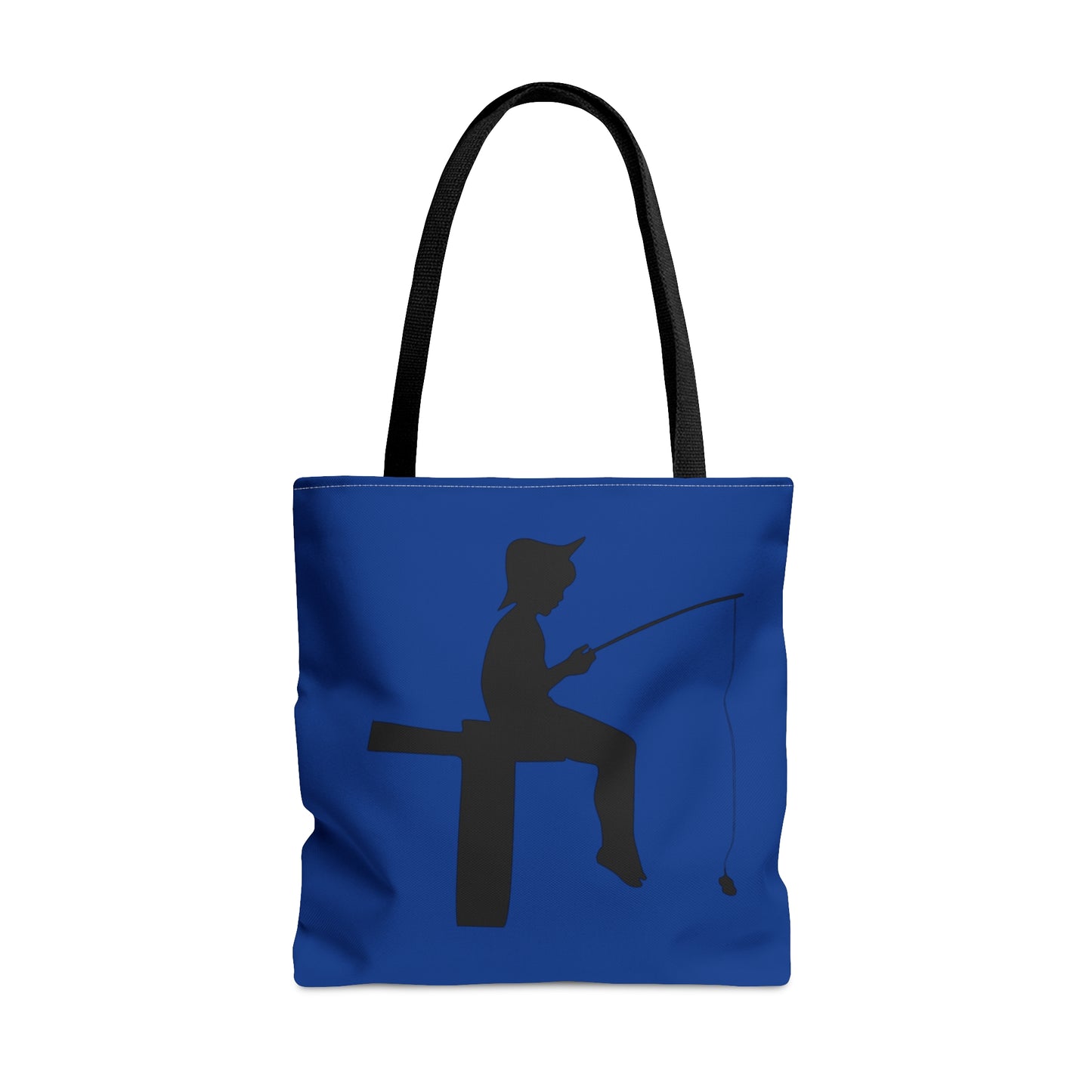 Tote Bag: Fishing Dark Blue