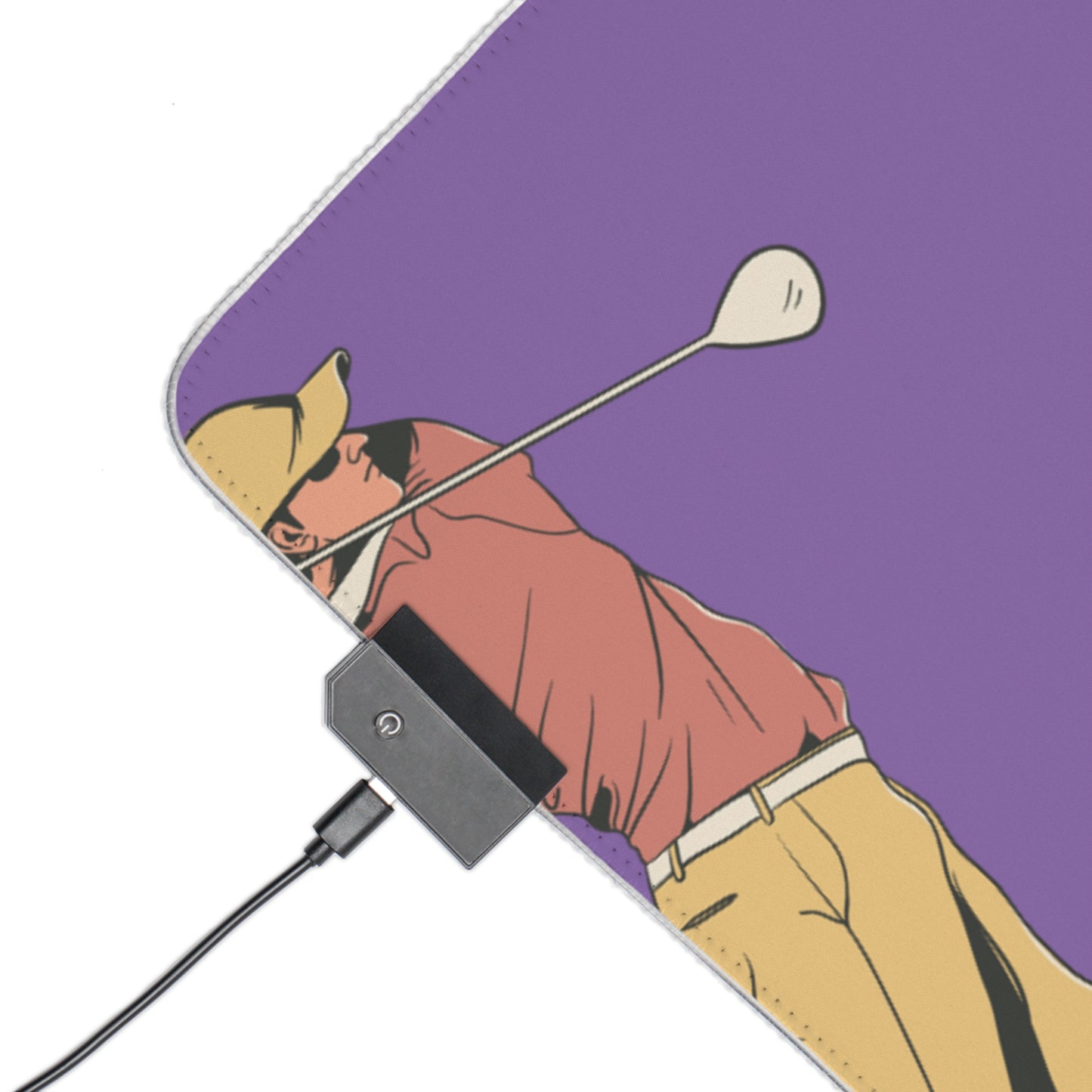 LED Gaming Mouse Pad: Golf Lite Purple