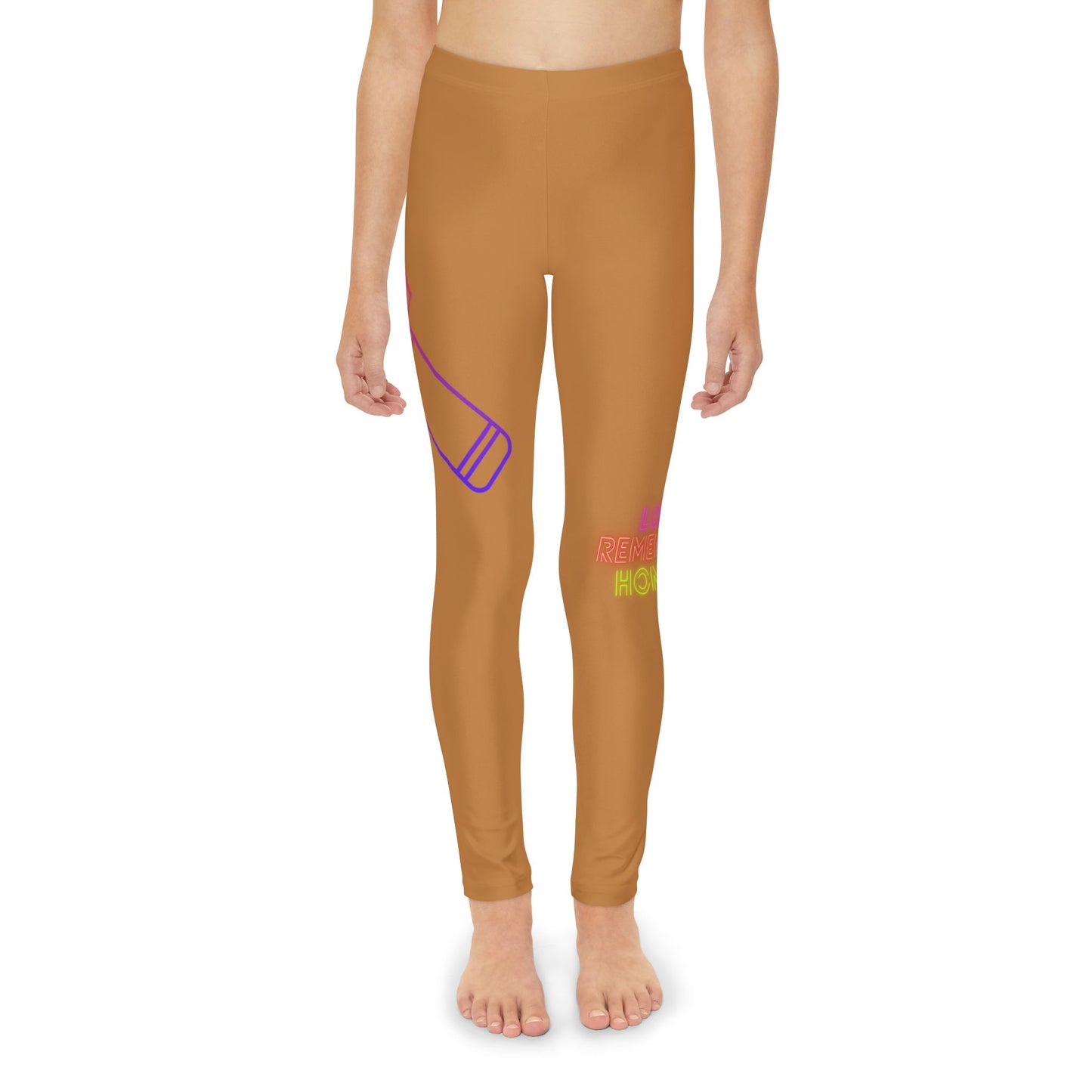 Youth Full-Length Leggings: Music Lite Brown