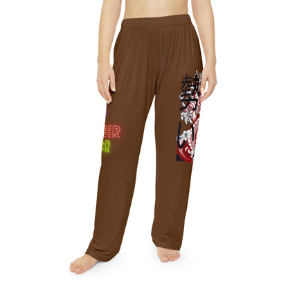 Women's Pajama Pants: Dragons Brown