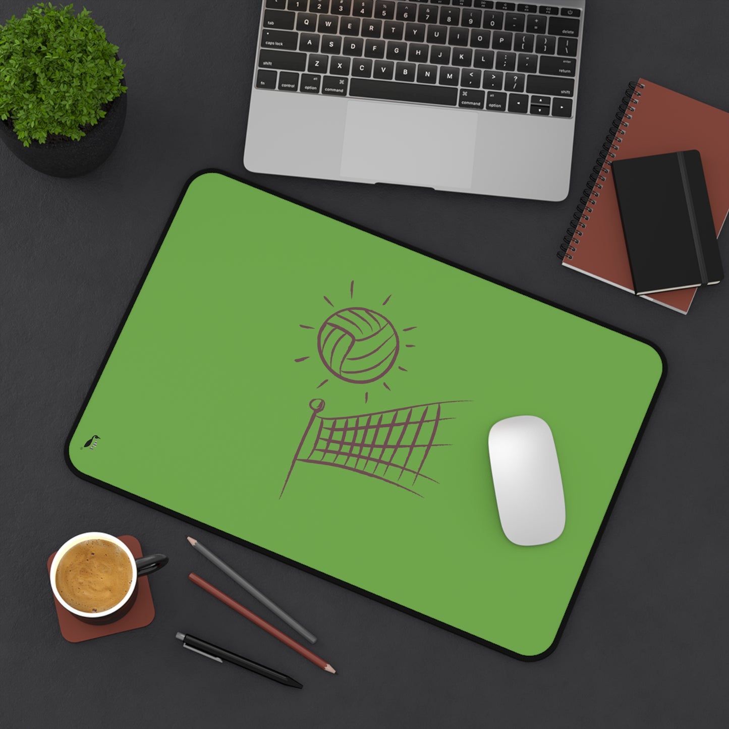 Desk Mat: Volleyball Green