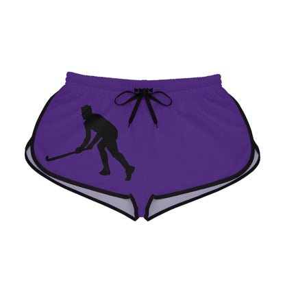 Women's Relaxed Shorts: Hockey Purple