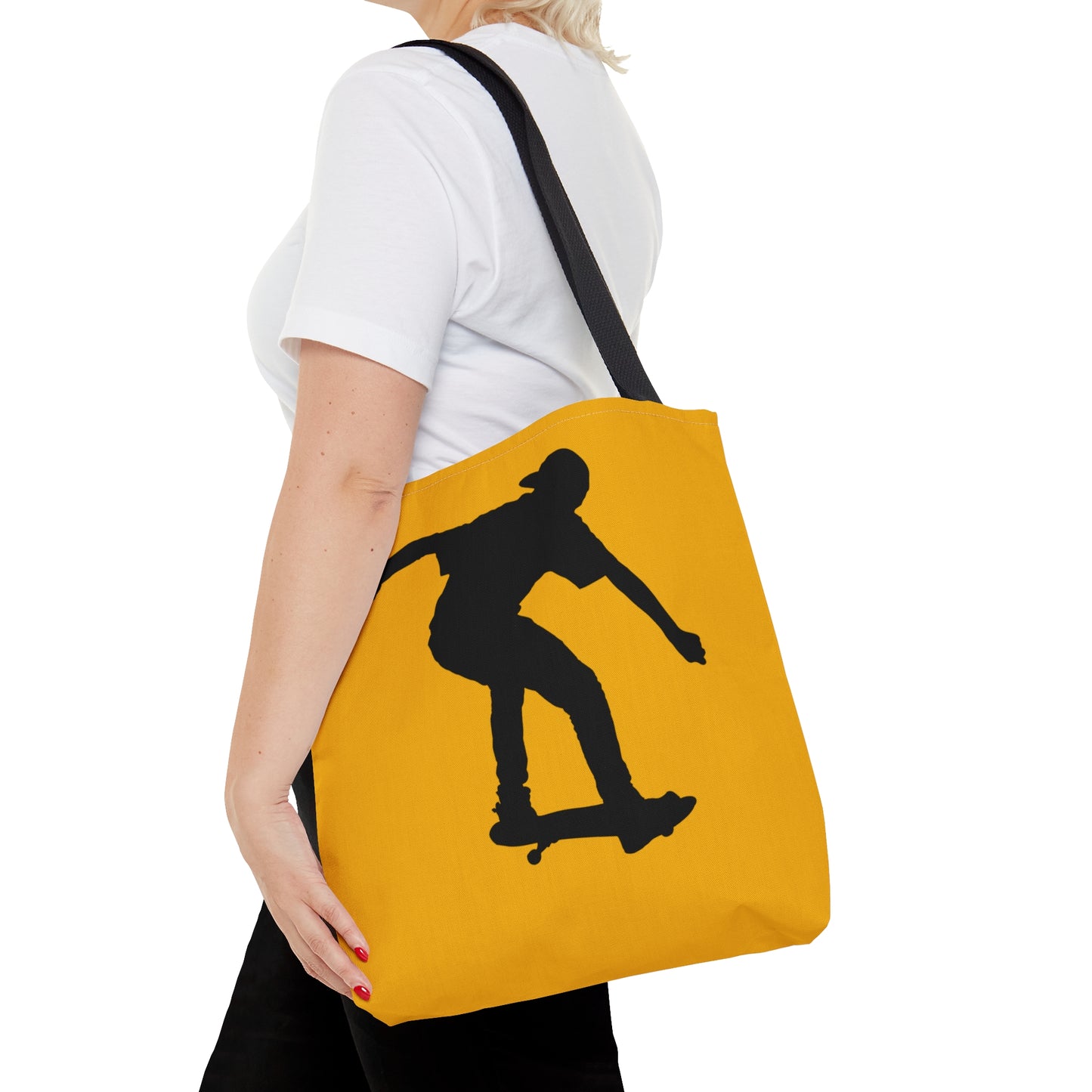 Tote Bag: Skateboarding Yellow