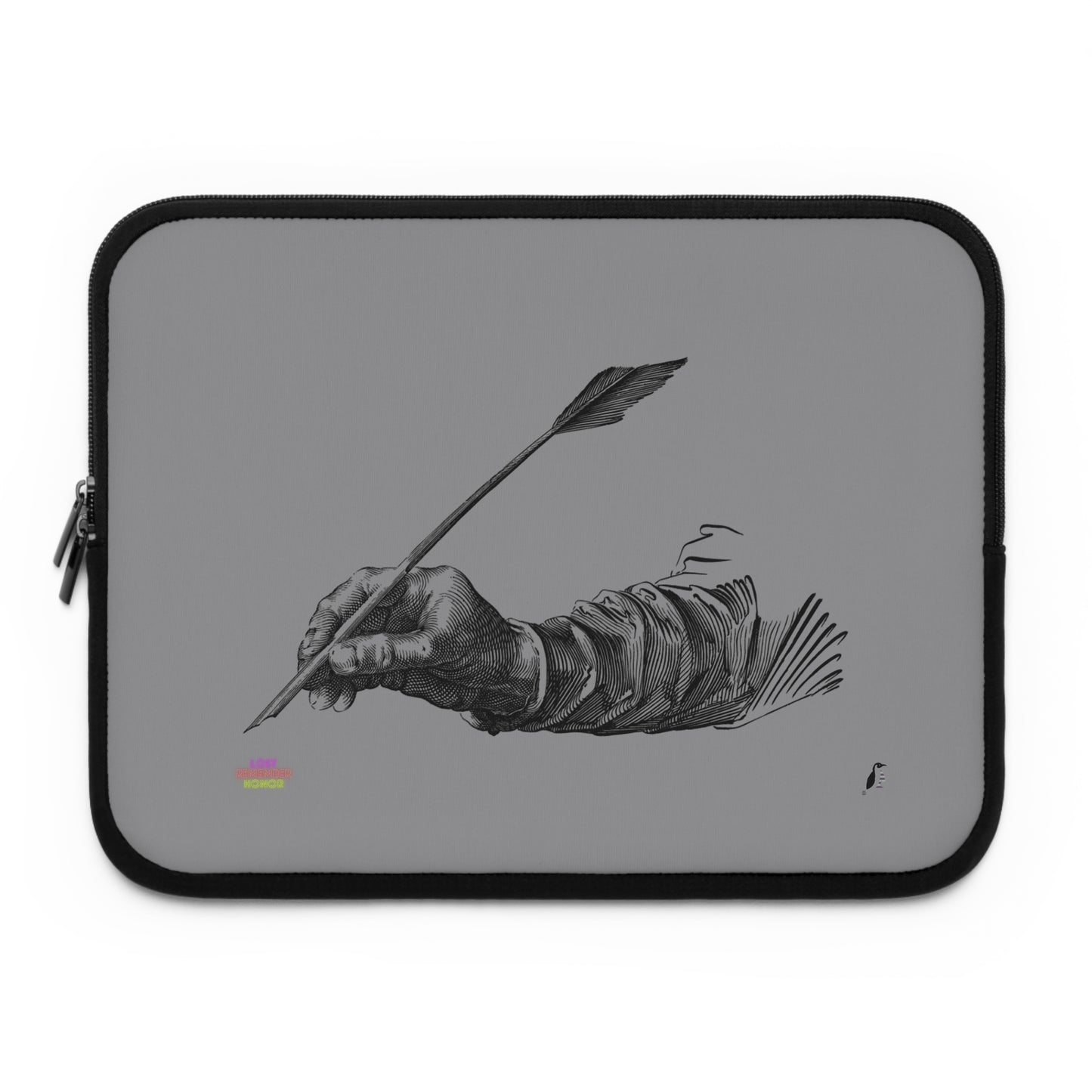 Laptop Sleeve: Writing Grey