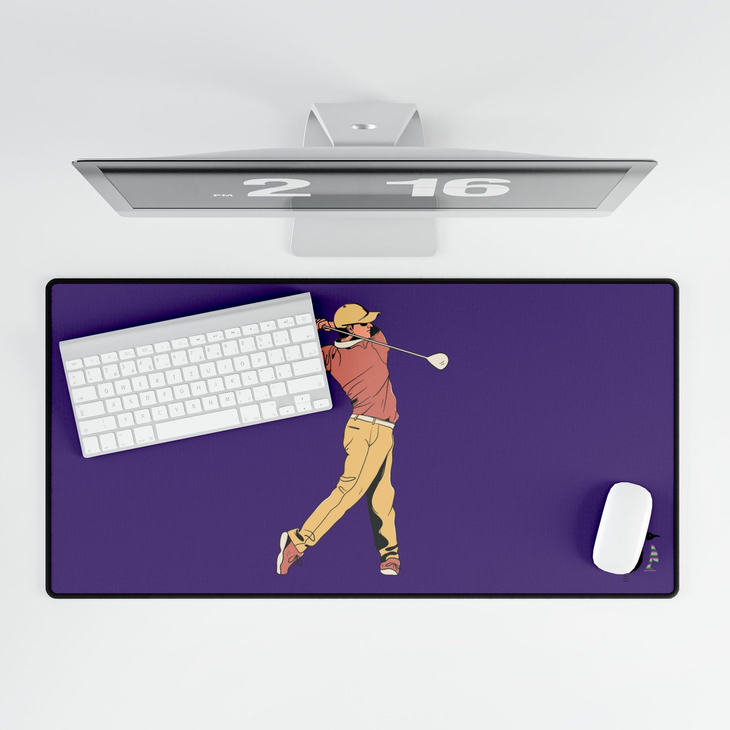 Desk Mats: Golf Purple